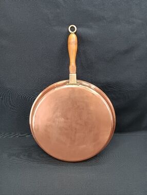 13" Shallow Copper Skillet Iron Gate Products NY 1.5mm Thickness